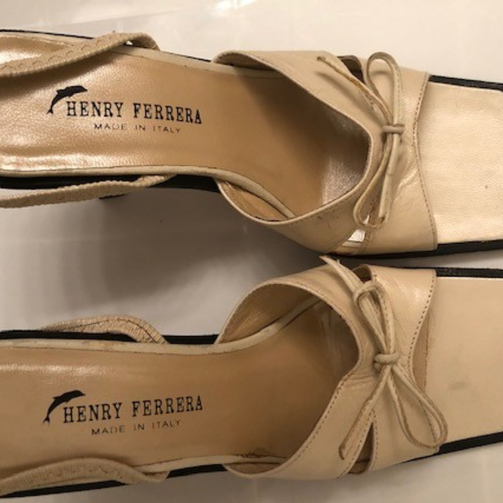 Henry Ferrera High Heeled Sandals – Beige